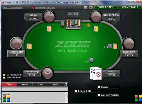 PokerStars воспользовался патентом FTP для создания быстрого покера - Zoom Poker